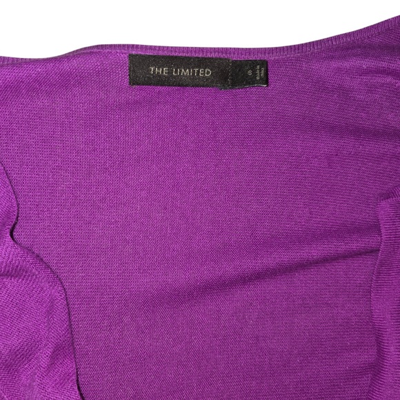 Purple Women's Short Sleeve Cardigan - Picture 3 of 3